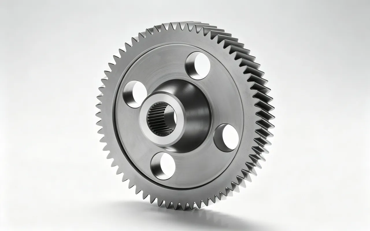 Gear spur dengan lubang ringan dan spline internal